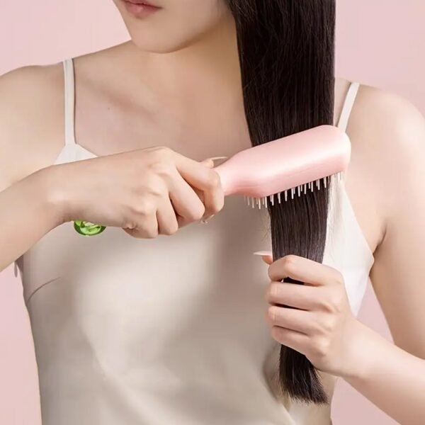 Self-Cleaning Hairbrush – Anti-Static, Detangling, Rotating Massage Comb, Hair