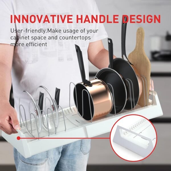 Pots and Pans Organizer Rack for Under Cabinet