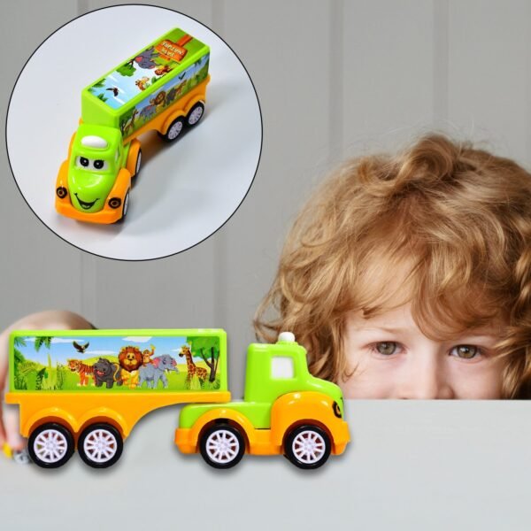 Small Green and yellow Toy Truck.