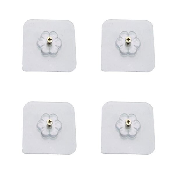 Self Adhesive Hooks Sticker | Screw Nut and Bolt Type (4 Pcs Set)