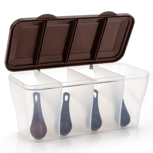 07_48f77e78-97cf-41fe-9443-f13f131243c4.jpg Kitchen Airtight 4-Section Storage Container / Pickle Jar 4 Spoons (1 Pc / Mix Color)
