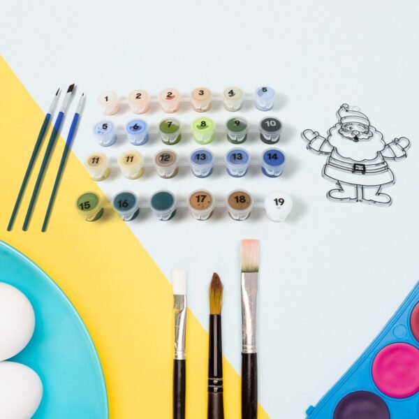 Paint by Number Kits 2 Set 19 Number Color, 6 paint brushes (2 Set)