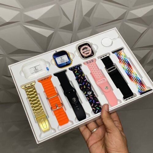 10 in 1 Set Ultra 2 Smart Bluetooth  Smart watch + Earphones with  Seven Straps
