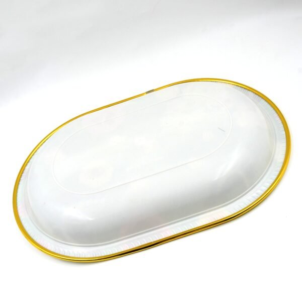 07_57238b30-66f1-4b20-a953-b96e77845fe2.jpg Big Plastic Flower Printed Design Serving Tray (1 Pc / 35 x 24 CM / Mix Color)