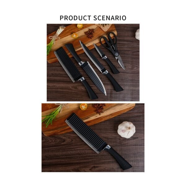Stainless Steel Knife Set With Chef Peeler And Scissor (6 Pieces)