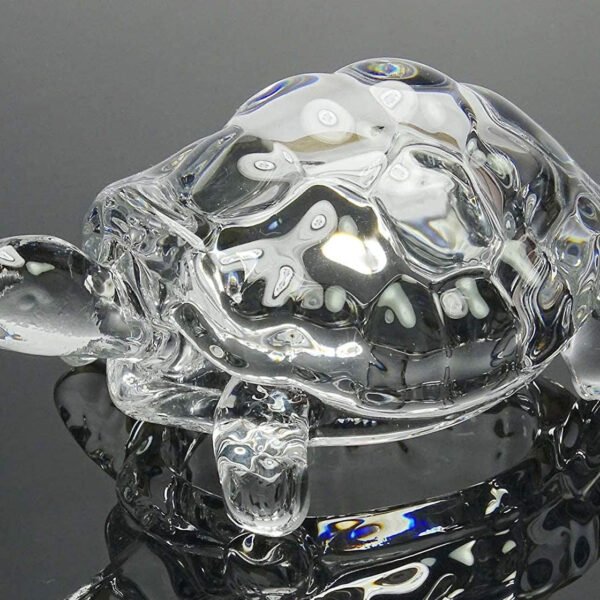 Crystal Glass Turtle-Tortoise for Feng Shui and Vastu