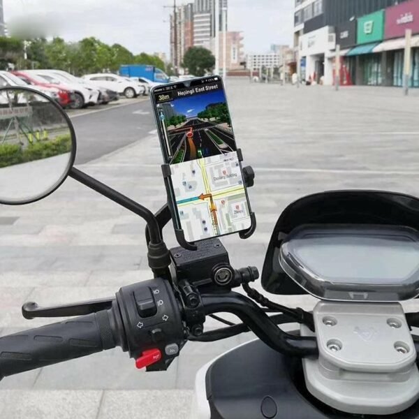 Mobile Phone Holder  View Mirror Mount Solid Metal Cradle for Bike and Phones