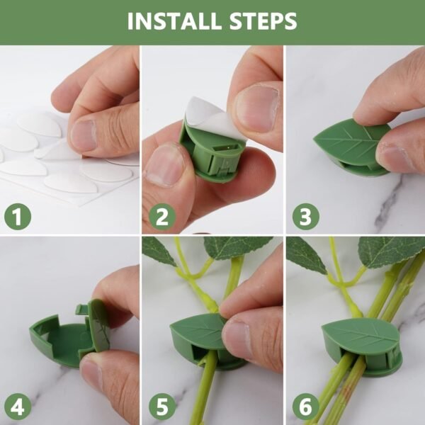 Plant Climbing Wall Clip,Self-Adhesive Vines Support Hooks for Indoor & Outdoor (10 Pcs Set)