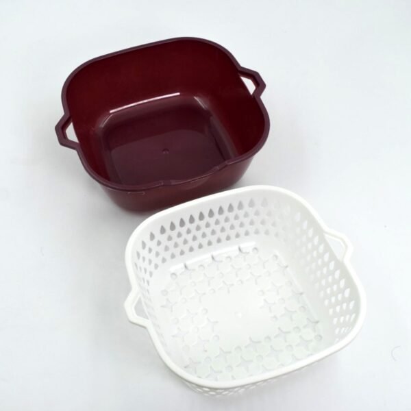 2 In 1 Basket Strainer To Rinse Various Types Of Items Like Fruits, Vegetables Etc
