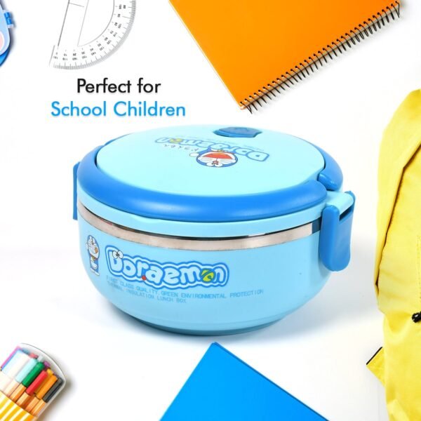 Single Layer Doraemon Steel Lunch Box – Premium Lunch Box for Office & School