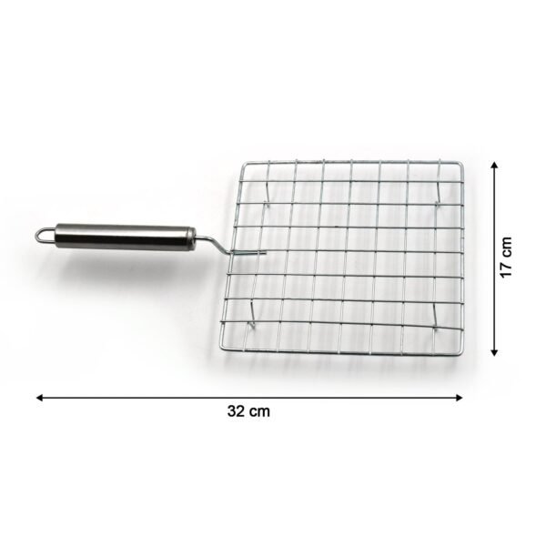 Square Stainless Steel Barbecue Grill with Steel Handle