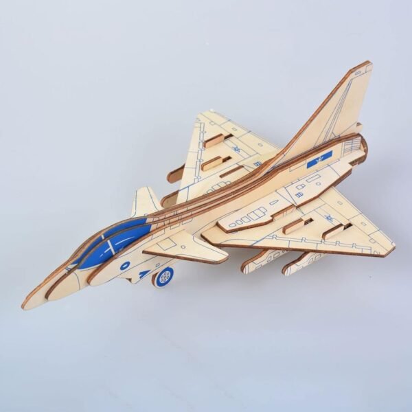 3D Wooden Aircraft Puzzle DIY Assembly Kit (Mix Design – 1 Set)