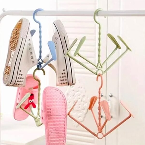 Hanging Shoe Rack Rotating Four Hooks Portable Drying Shoe Rack