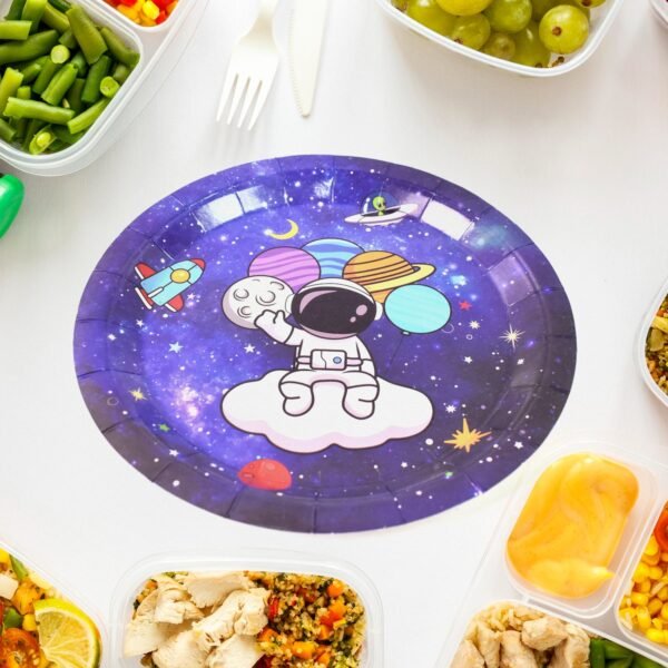 Round Plates Disposable Paper Plates Happy Birthday, Gift (10 Pcs Set / Mix Design)