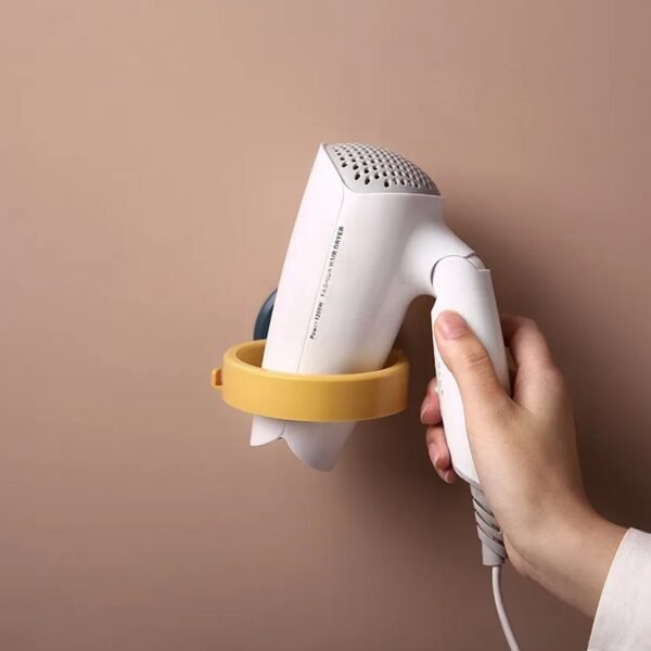 Wall Mount Hair Dryer Holder with Suction Cup, Salon / Home Use  Dryer Stand Rack (1 Pc)