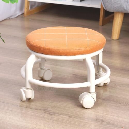 Roller Seat Stool Low Height Rolling Plastic Stool Multifunctional (1 Pc)