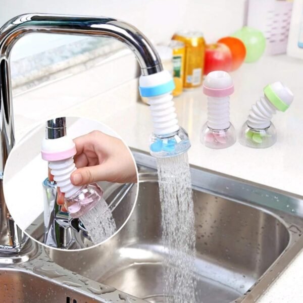 Adjustable Kitchen Sink Tap Water Filter with Rotating Faucet Sprayer (1 Pc)