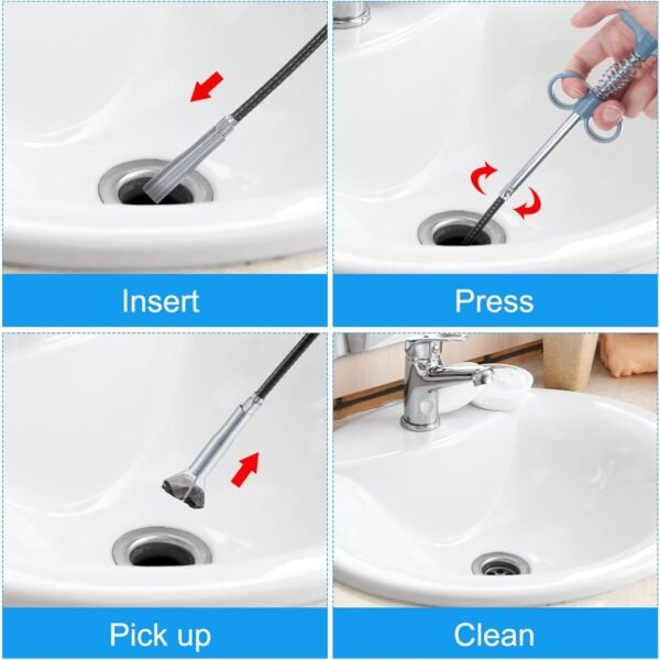 Flexible Sink & Drain Cleaning Spring Tool (58 Cm, 1 Pc)