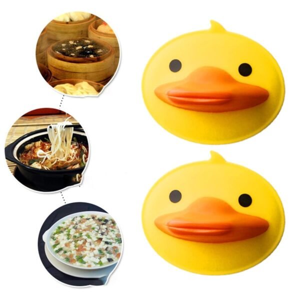 Cute Duck Shape Silicone Hot Pot Holder (2 Pc)