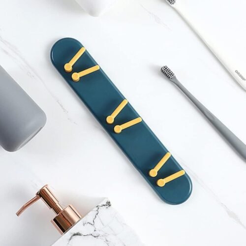 Toothbrush Holder Plastic Bathroom Accessories Organizer Hooks (1pc)