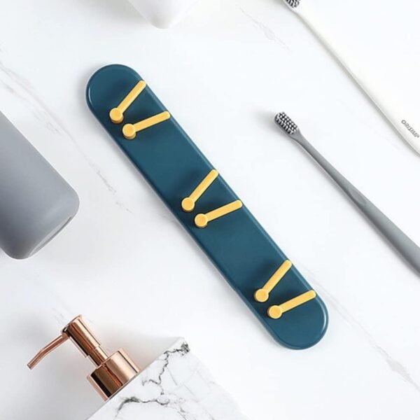 Toothbrush Holder Plastic Bathroom Accessories Organizer Hooks (1pc)