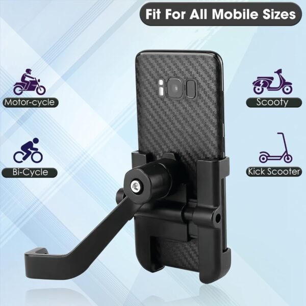 Full Metal Body Bike & Scooty 360 Degree Rotating Mobile Holder Stand (1 Pc)