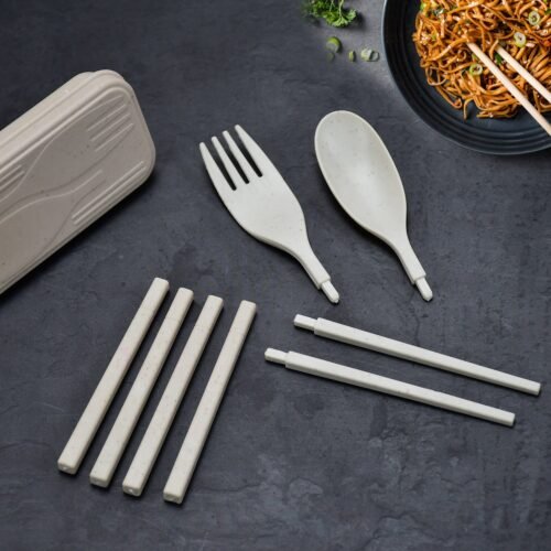 Spoon, Fork, Chopsticks Dinnerware Set 3 Pc