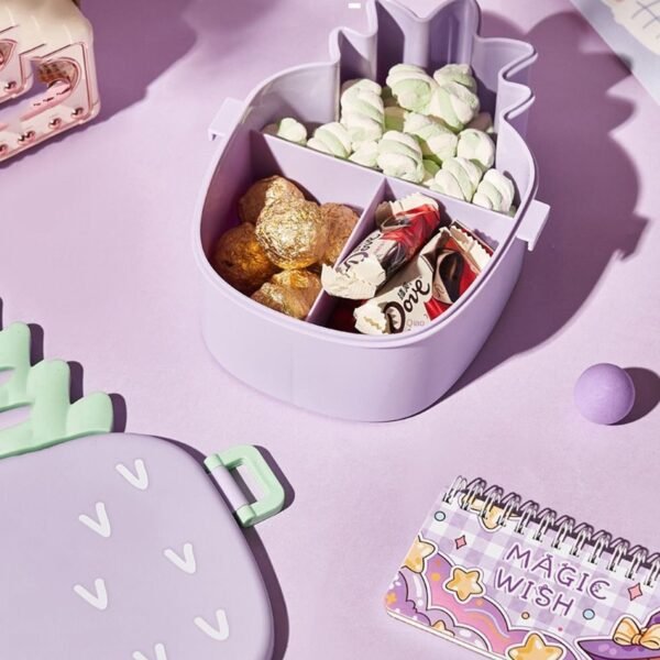 Kids Lunch Box Cute Pineapple Shaped Bento Box with Fork Spoon Snack Container