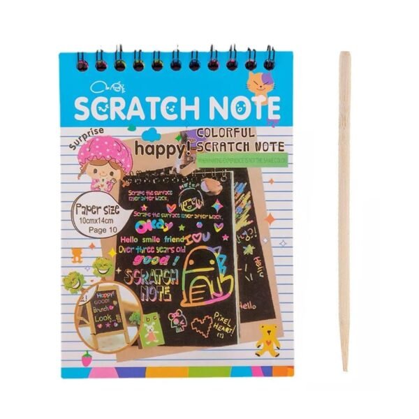 Crafts Rainbow Art Scratch Paper Book (10 Pages, Pack of 1)