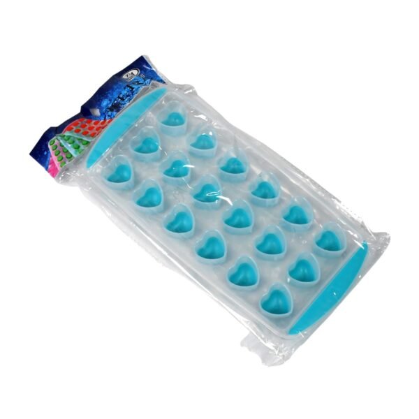 Easy Push -UP ice Tray, With Flexible Silicon Bottom, Heart Shape 18 Cube Trays