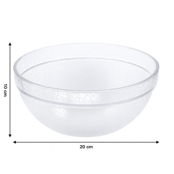 Transparent Idli Mixing & Serving Bowl | Textured Plastic Kitchen Bowl (1 Pc)
