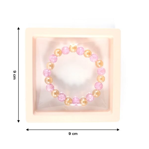 Elegant Dual-Tone Crystal Beaded Stretch Bracelet (1 Pc)