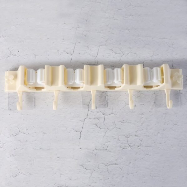 Self-Adhesive Wall-Mount Broom & Mop Holder Rack