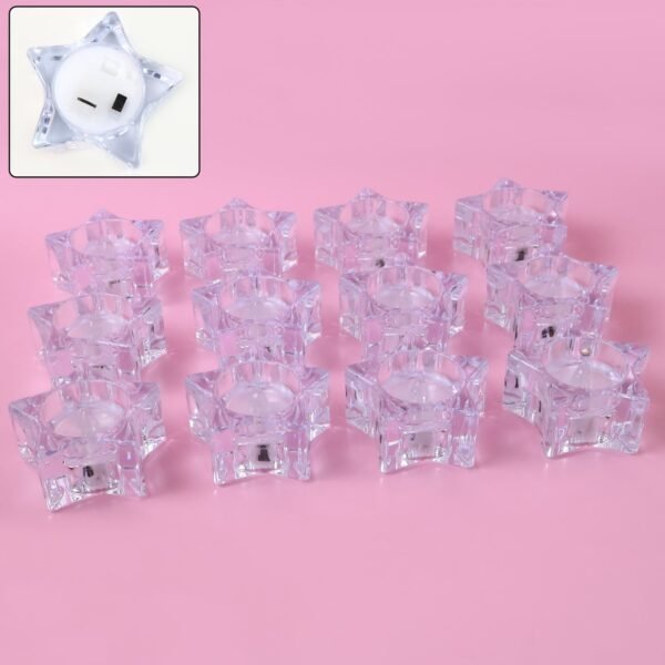 Set of 12 LED Crystal-Effect Flameless Smokeless Candles
