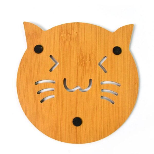 07_cc92d343-1142-47f1-91fd-3eddde280a9f.jpg Square Bamboo Wood Table Place mat Hot Pot Cup Mat Tea Coaster(14×14 Cm / 1 Pc)