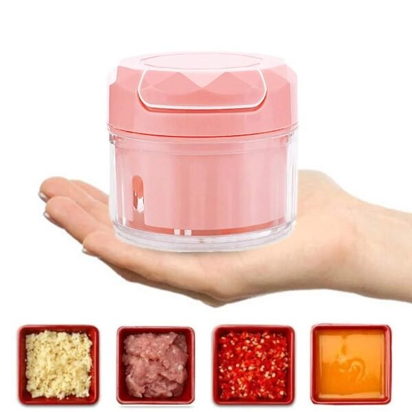 07_chopper.jpg Manual Mini Food Processor Vegetable Chopper Hand Pull String Onion Chopper (1 Pc)