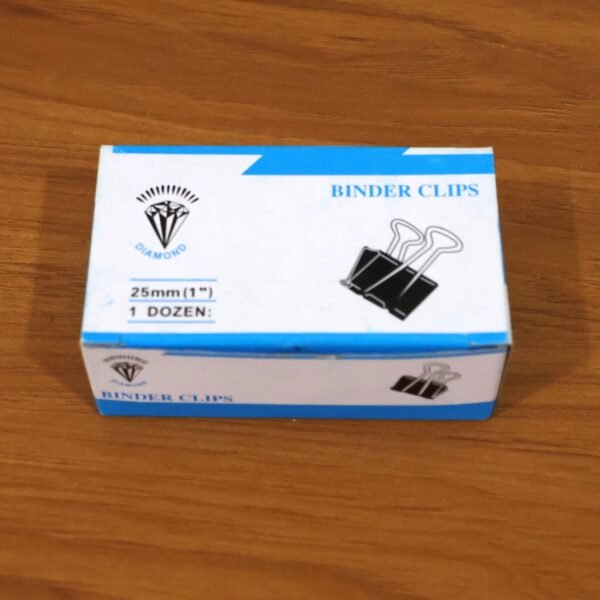 07_clips.jpg Heavy Duty Black Metal Binder Clips (25 MM, 12 Pieces Set)
