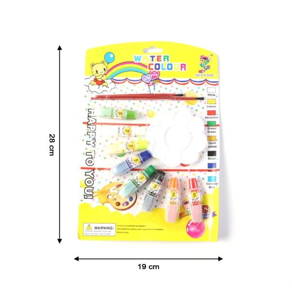 Watercolor Paint Set with 8 Vibrant Colors, Brushes, and Palette