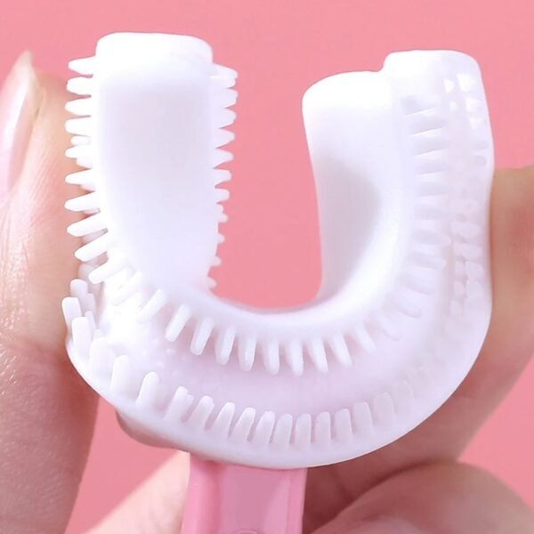 07_d089d632-880d-419d-b0d1-0c14d8f55eff.jpg 2 In1 U-Shape Silicone Manual Toothbrush & Tongue Scraper Cleaner Brush (1 Pc)