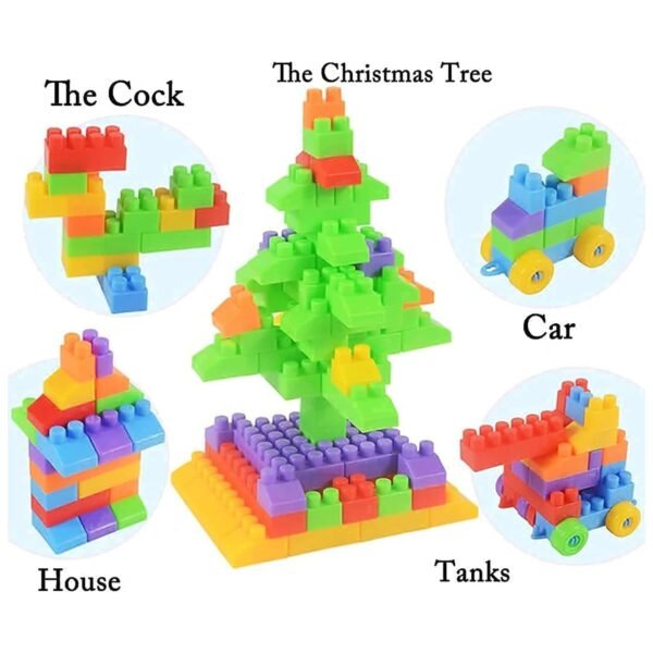 Multicolor Kids' Block Set for Fun & Learning (60 Pieces)