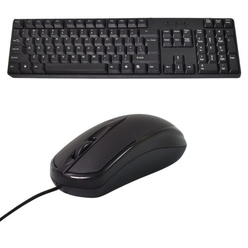 Wired USB Keyboard 107 Keys & Mouse Set (2 Pc Set)