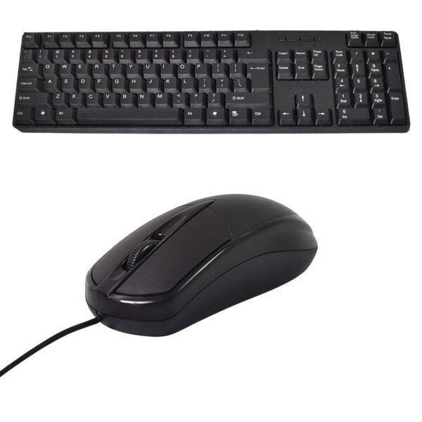 Wired USB Keyboard 107 Keys & Mouse Set (2 Pc Set)