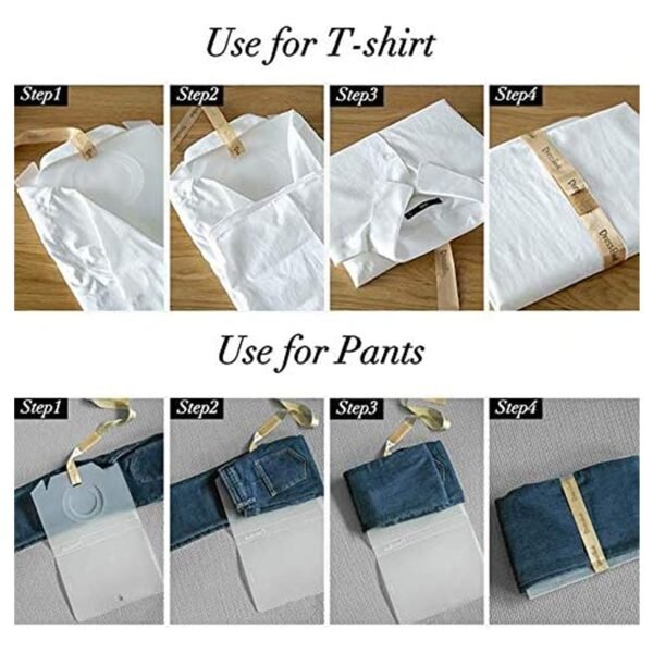 DressBook T-Shirt Folder – Soft Bendable Clothes Folding Board Organizer (5 Pcs)