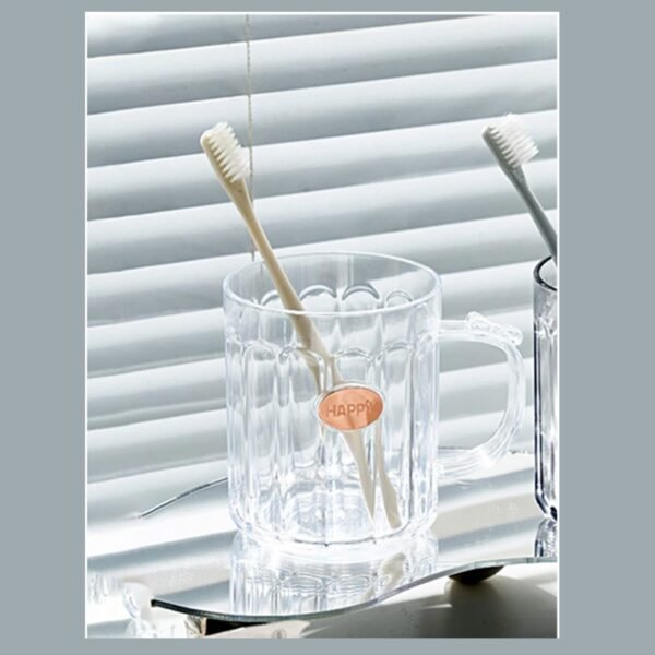 07_e604ff4c-caf0-411f-bad3-54b90a9c0d61.jpg Multi-Purpose Plastic Cup, Toothpaste Holder Bathroom Cup Bathroom Cup With Slot Handle Mug Environmental Friendly Festival for Outdoor for Household Gift For Anniversary and Birthday, (1 Pc)