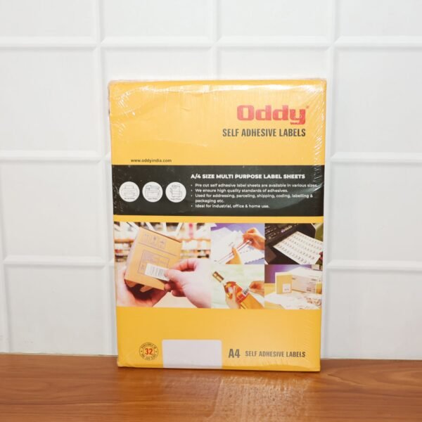 Oddy Self-Adhesive Labels – A4 Sheets, 24-Up per Sheet (100 Sheets, 2400 Labels)
