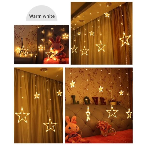 12 Stars Curtain String Lights, Window Curtain Lights