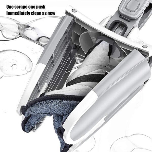 X-Shape Hands-Free Squeeze Microfiber Floor Mop for Home Cleaning