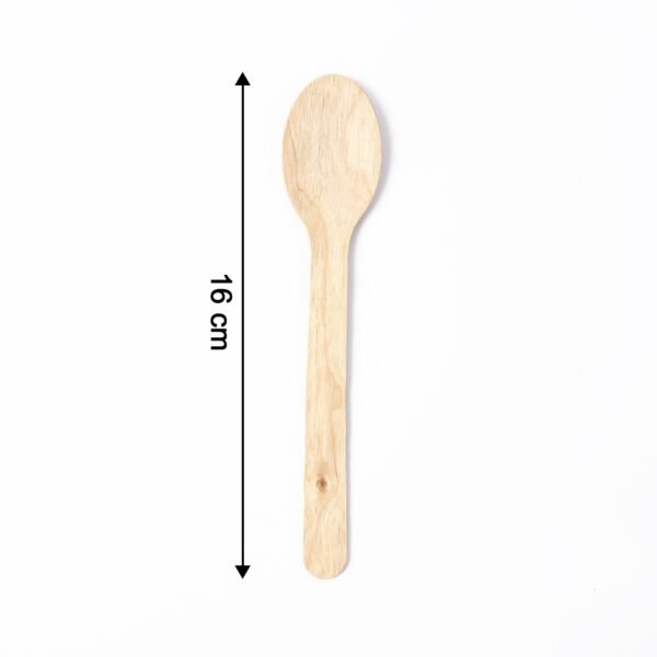 160mm Wooden Spoon – 30 Pcs Pack