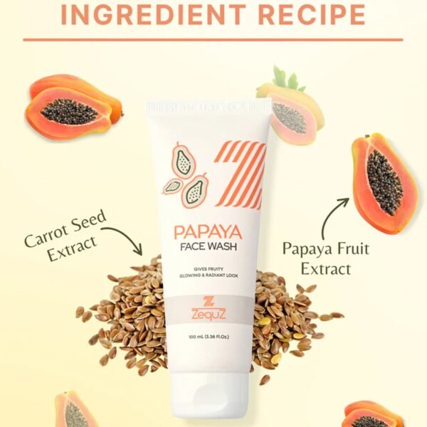 Zequz Papaya Face Wash - (100ml / 1 Pc)