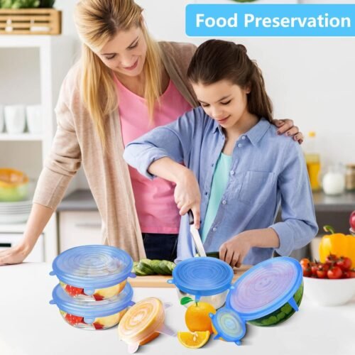 07_food-cover_69dfa26d-6b16-4c2f-a8ce-98e2560ed80b.jpg 12 Peace Reusable Stretch Lids Set with 2 Storage Pouches – Flexible Food Cover Lids